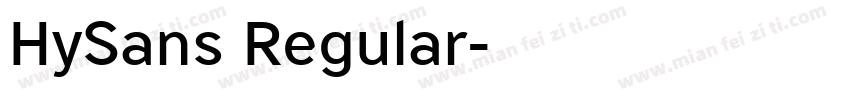 HySans Regular字体转换